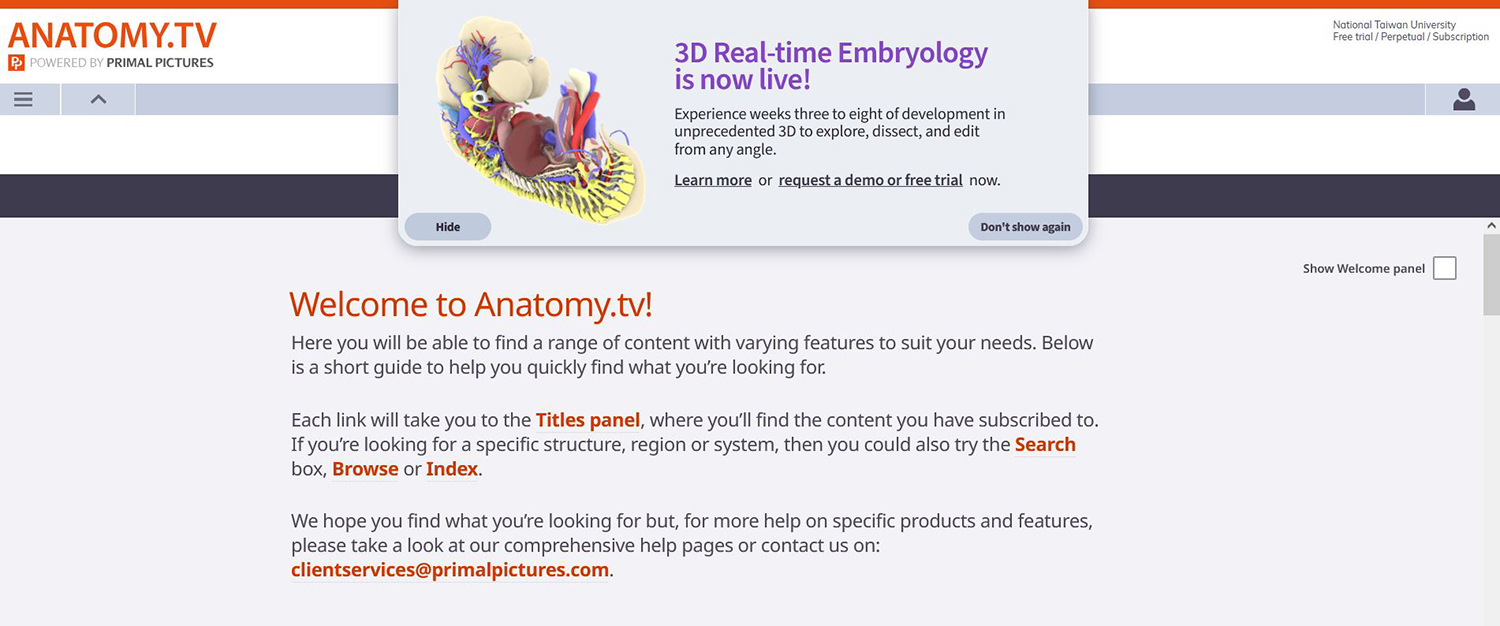 Primal Pictures Real-Time Embryology